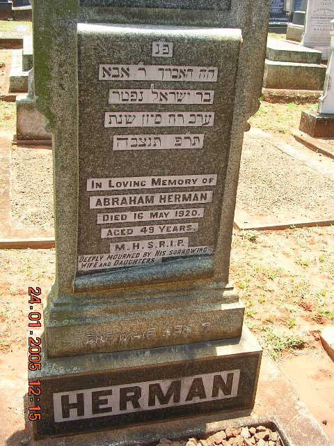 HERMAN Abraham -1920