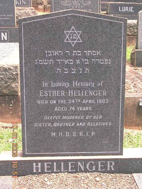 HELLENGER Esther -1983