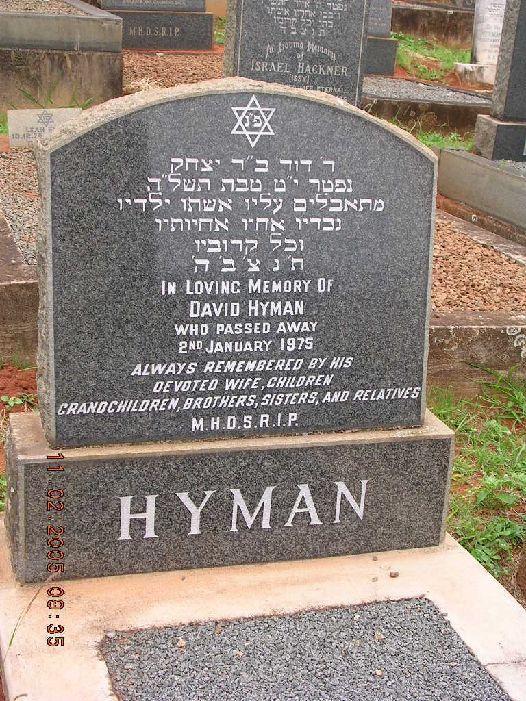HYMAN David -1975
