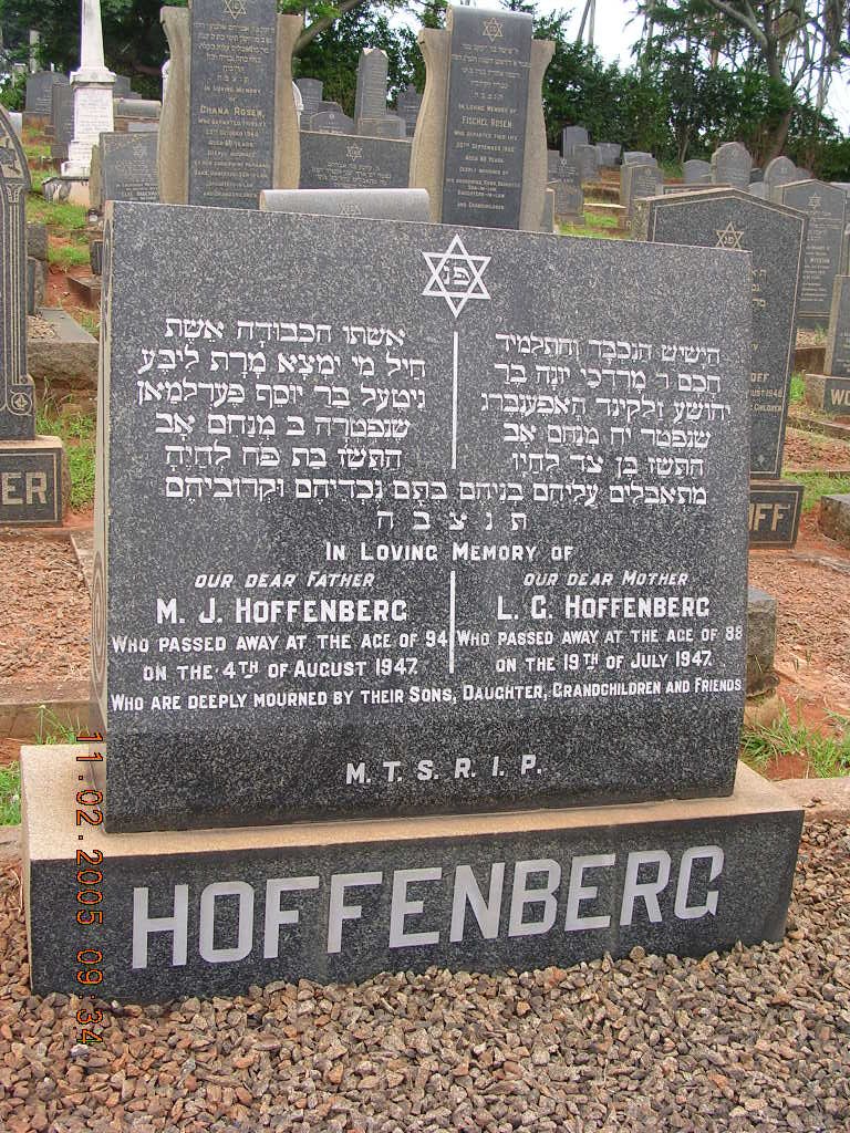HOFFENBERG M.J. -1947 &amp; L.C. -1947