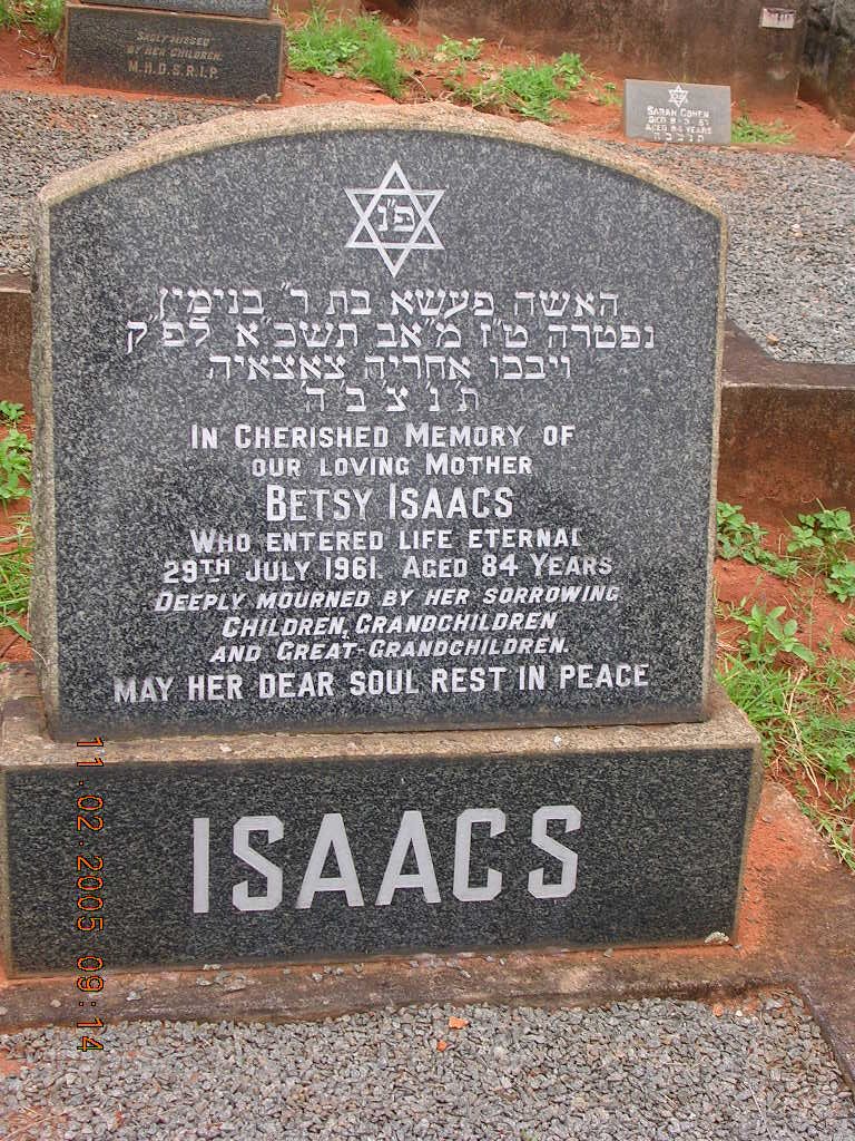 ISAACS Betsy -1961