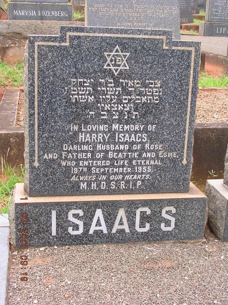 ISAACS Harry -1955