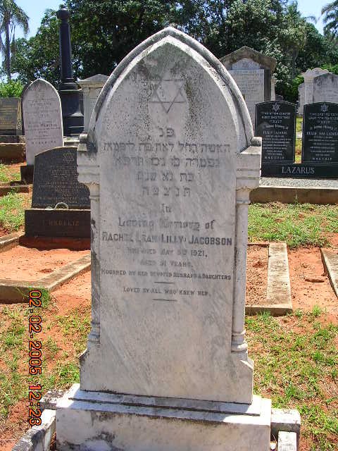 JACOBSON Rachel Leah -1921