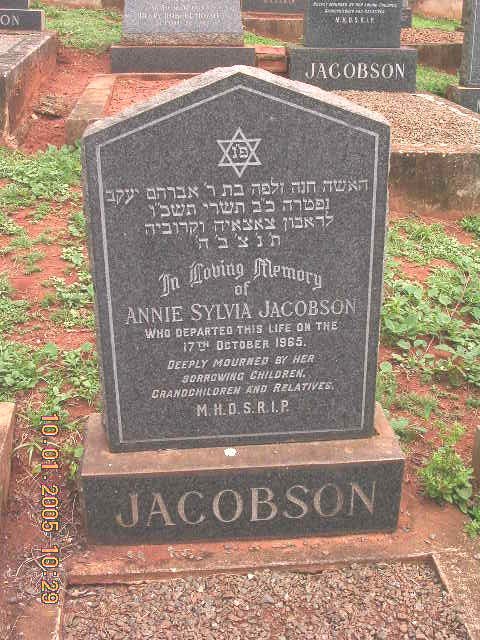JACOBSON Annie Sylvia -1965