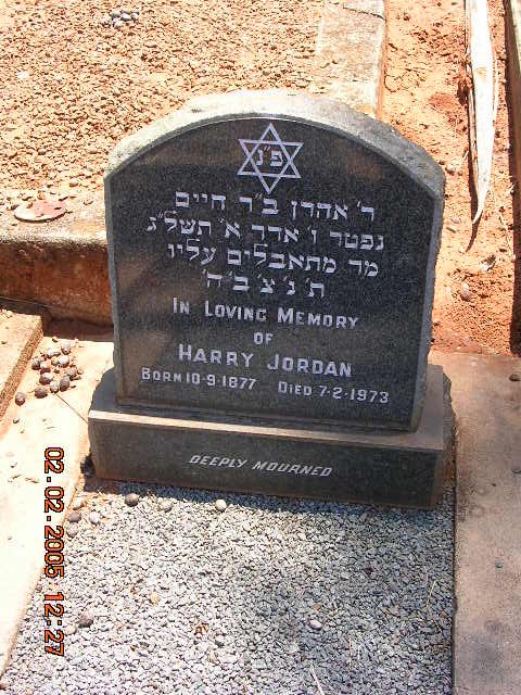 JORDAN Harry 1877-1973