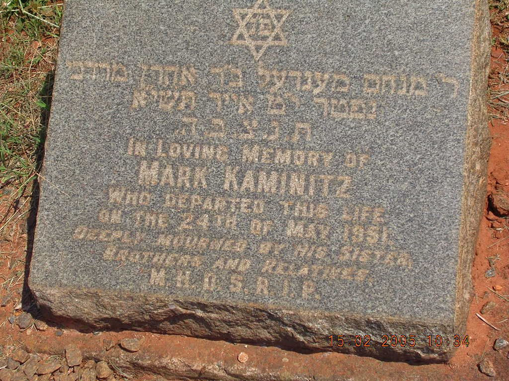 KAMINITZ Mark -1951