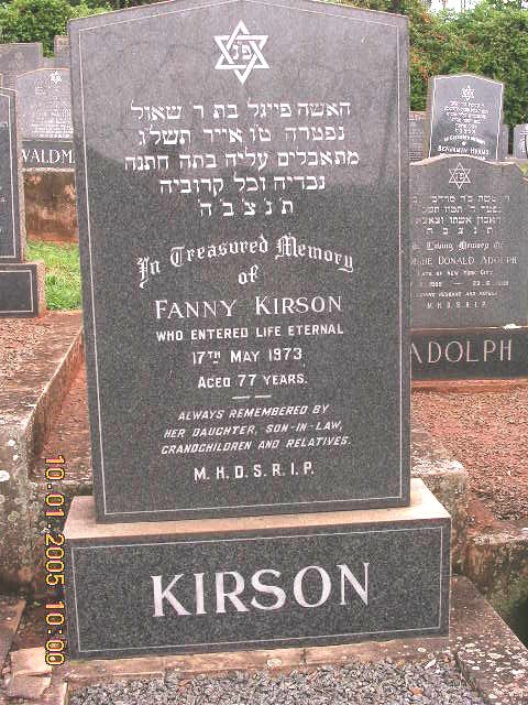 KIRSON Fanny -1973