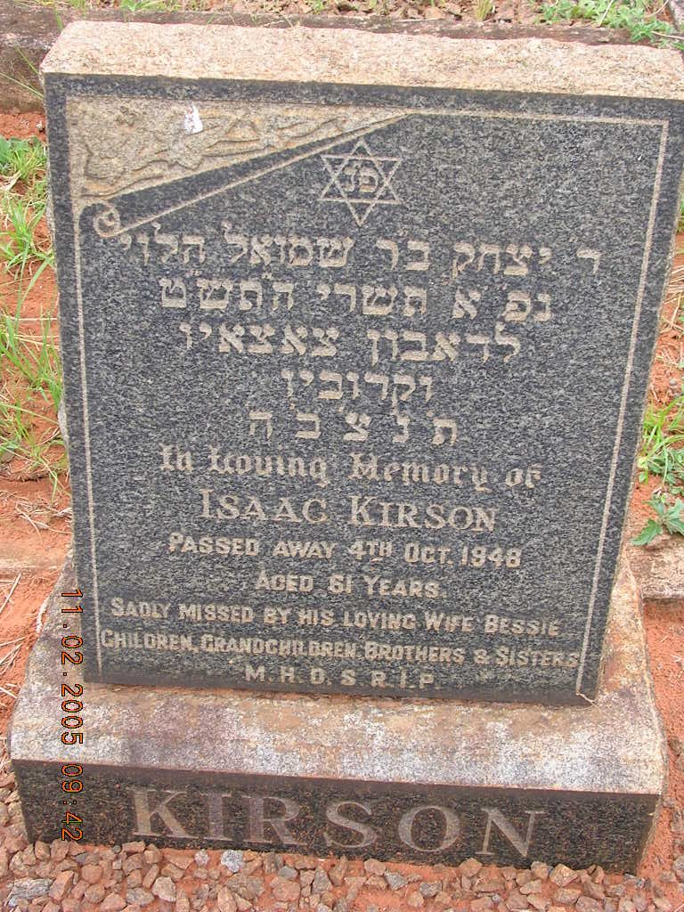 KIRSON Isaac -1948