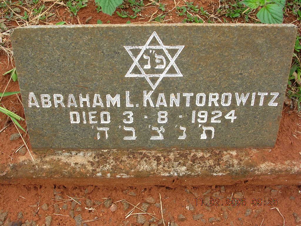 KANTOROWITZ Abraham L. -1924
