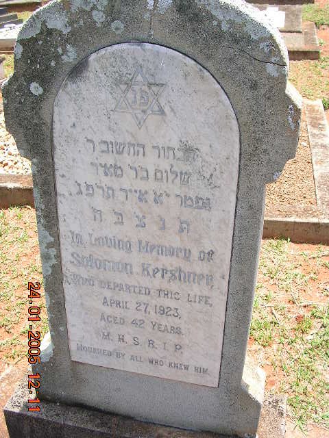 KERSHNER Solomon -1923