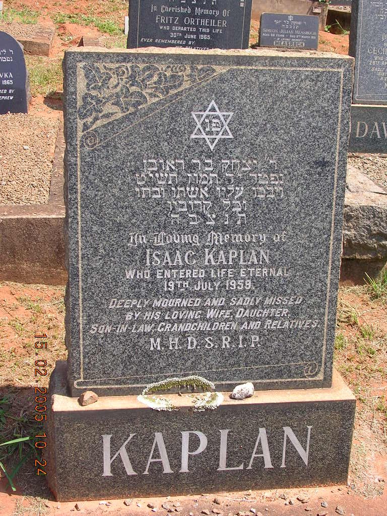 KAPLAN Isaac -1959