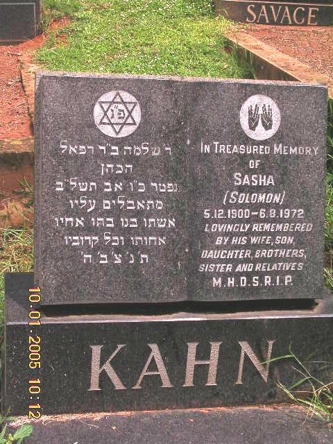 KAHN Sasha Solomon 1900-1972