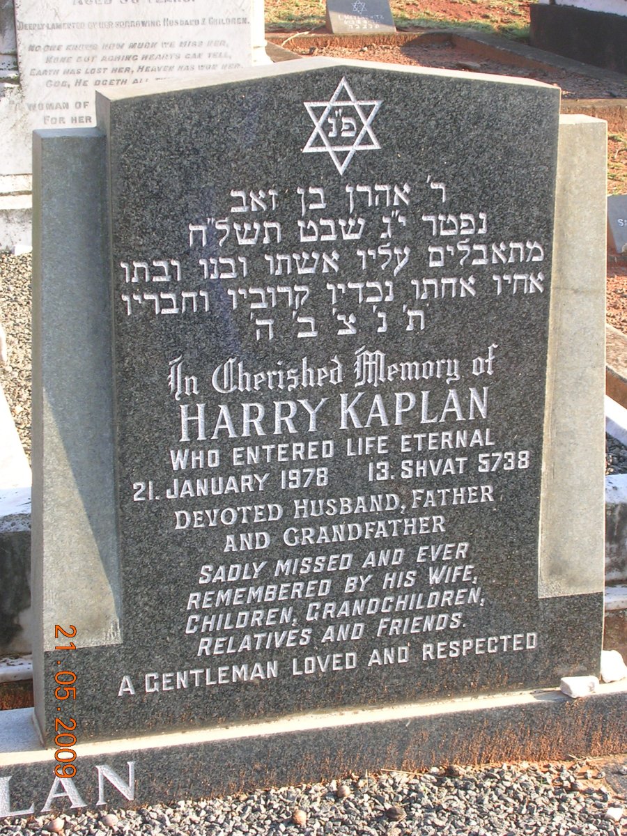 KAPLAN Harry -1978