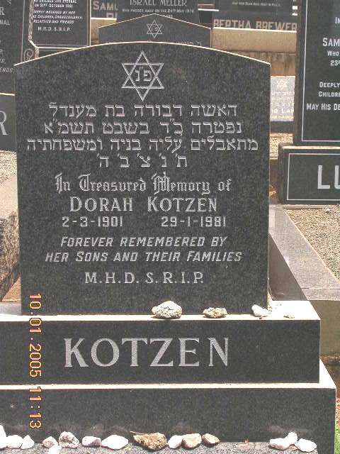KOTZEN Dorah 1901-1981