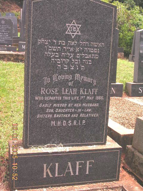 KLAFF Rose Leah -1966