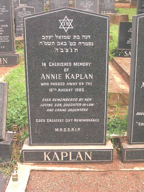 KAPLAN Annie -1985