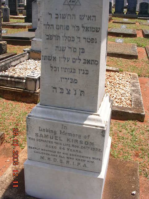KIRSON Samuel -1922