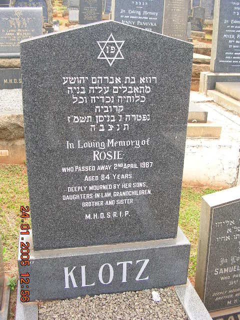 KLOTZ Rosie -1987