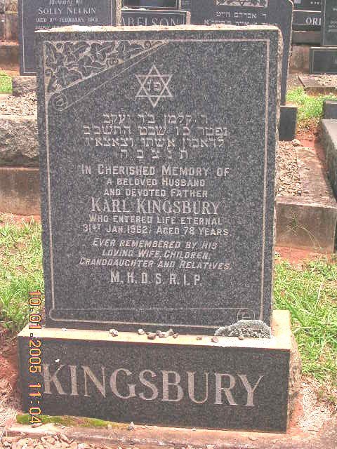 KINGSBURY Karl -1962