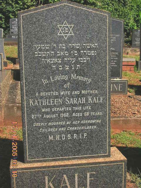 KALF Kathleen Sarah -1962