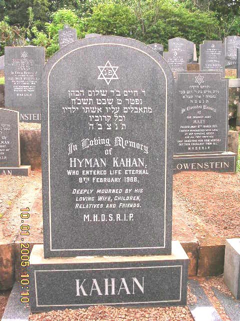 KAHAN Hyman -1968