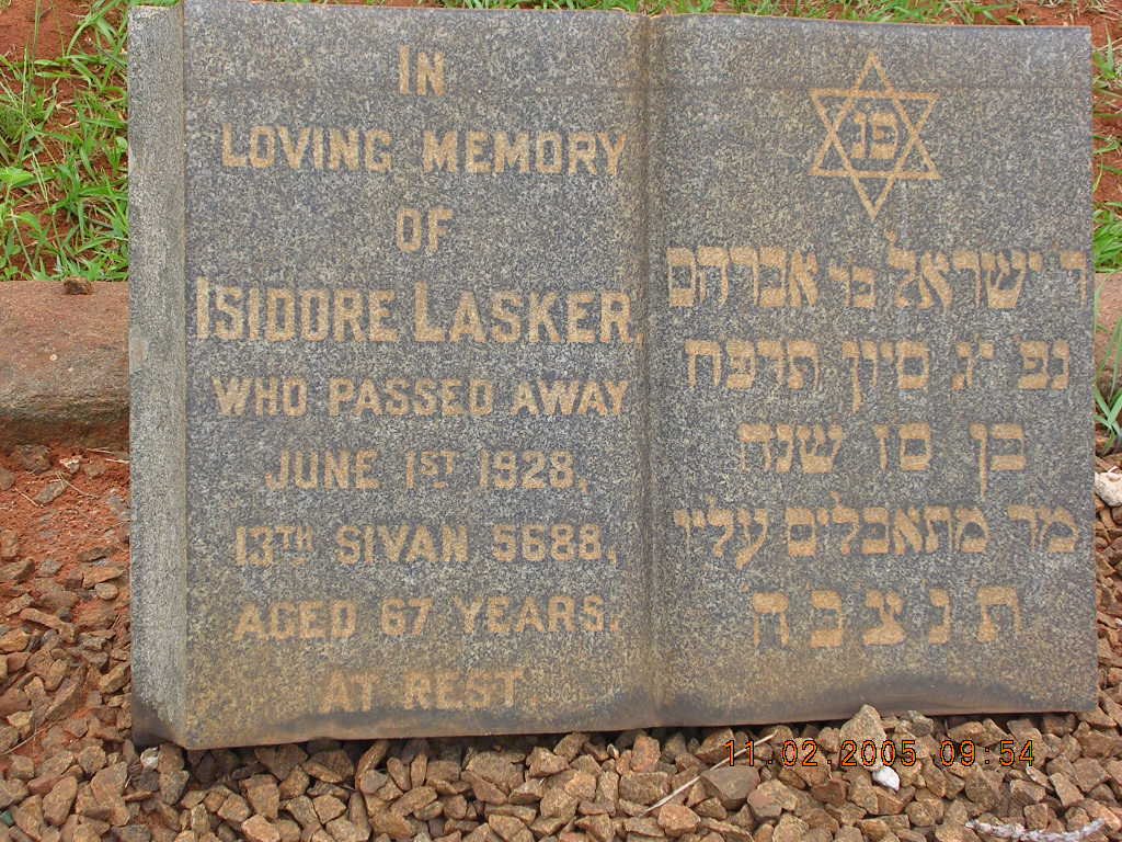 LASKER Isidore -1928