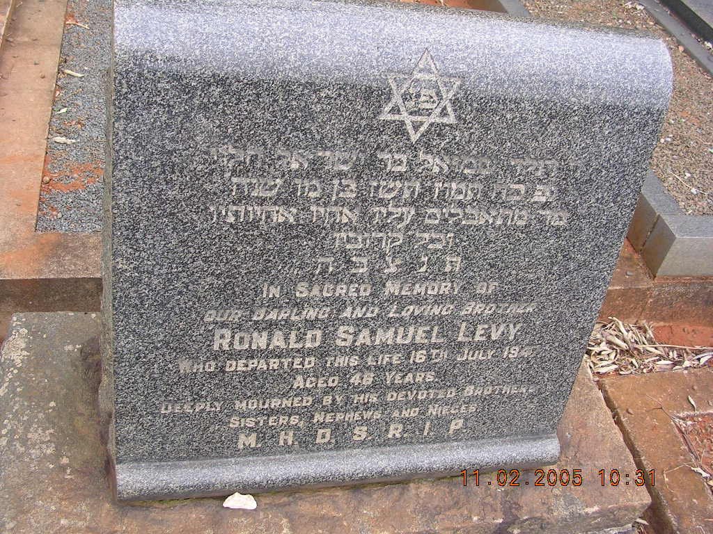 LEVY Ronald Samuel -1947