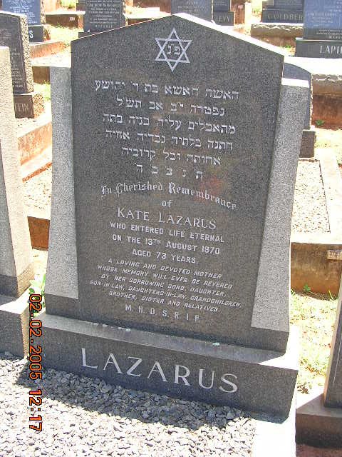 LAZARUS Kate -1970