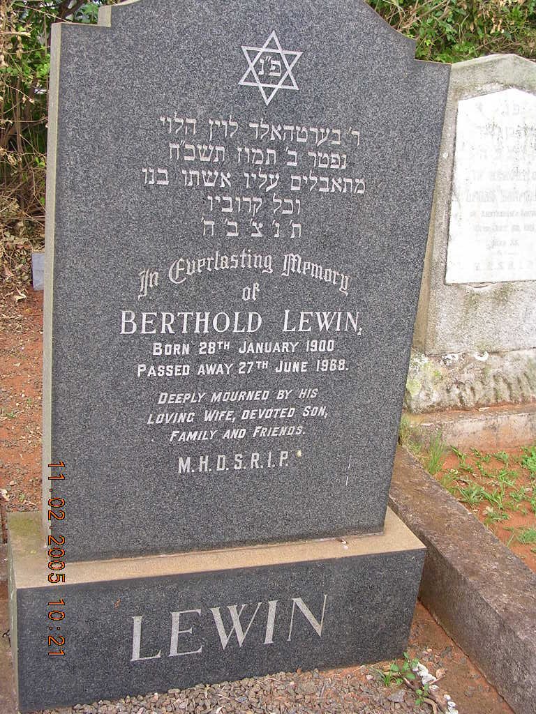 LEWIN Berthold 1900-1968