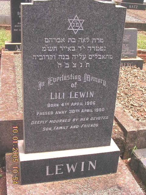 LEWIN Lili 1906-1980