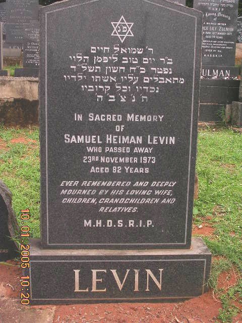 LEVIN Samuel Heiman -1973