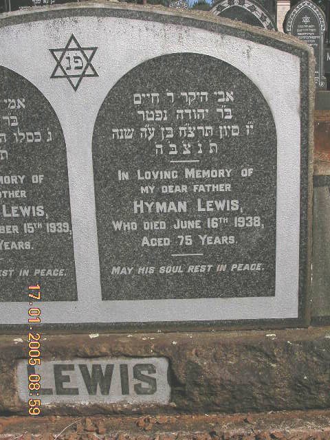 LEWIS Hyman -1938