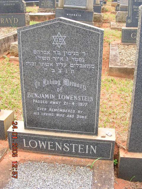 LOWENSTEIN Benjamin -1977