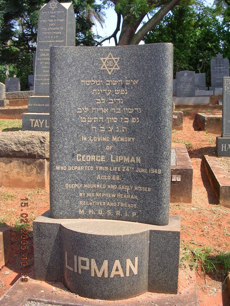 LIPMAN George -1949