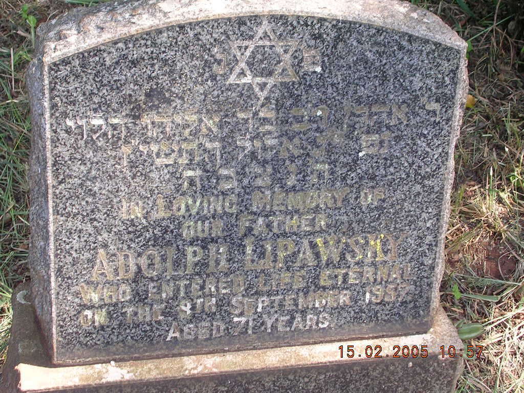 LIPAWSKY Adolph -1957