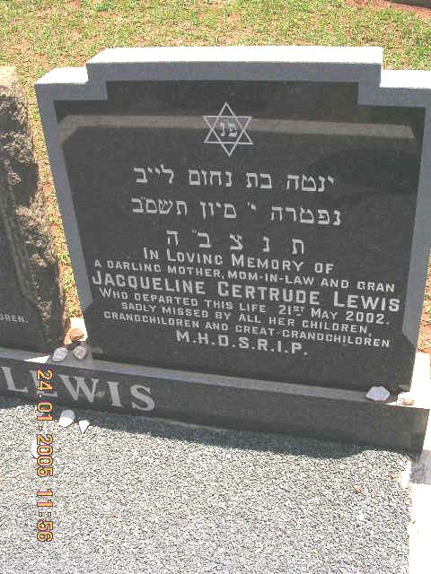 LEWIS Jacqueline Gertrude -2002