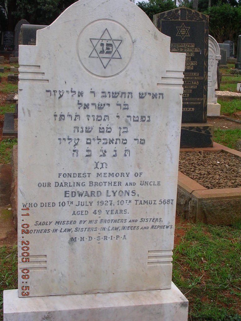 LYONS Edward -1927