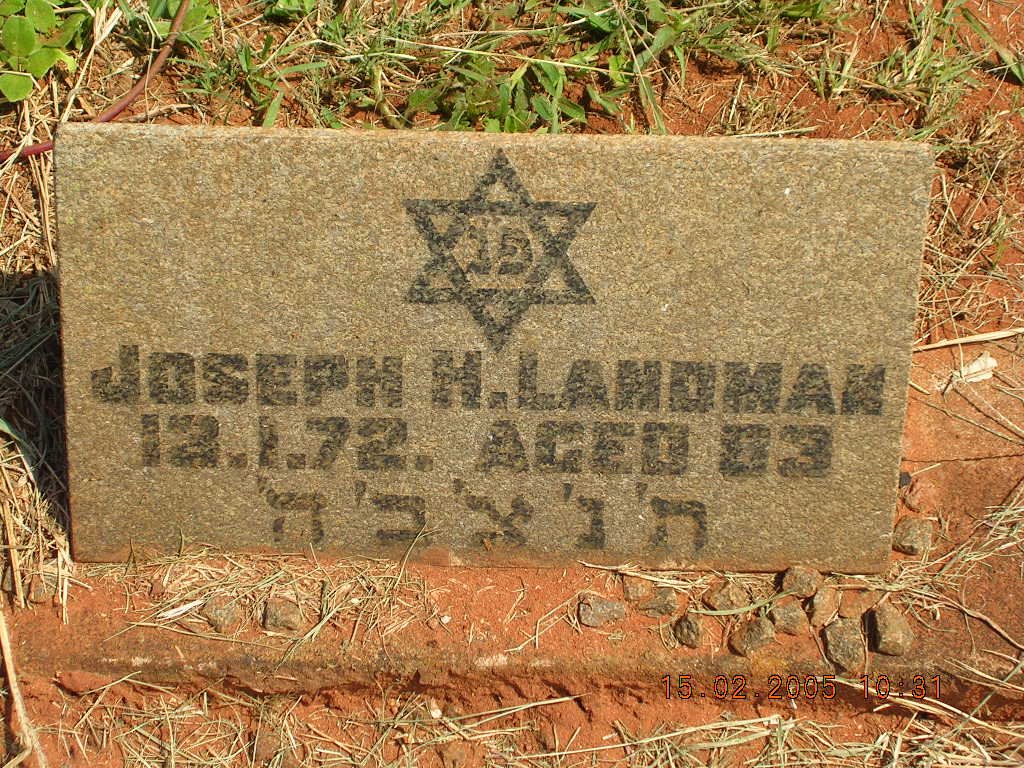 LANDMAN Joseph H. -1972