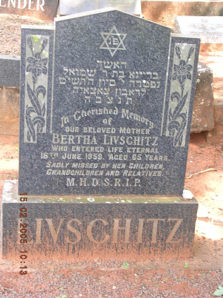 LIVSCHITZ Bertha -1959