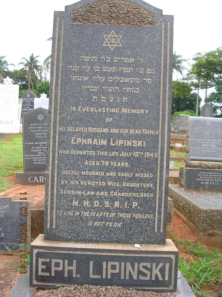 LIPINSKI Ephraim -1949