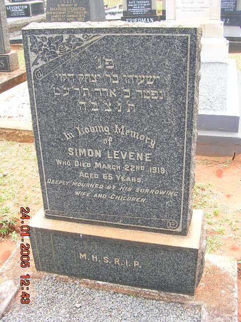LEVENE Simon -1919