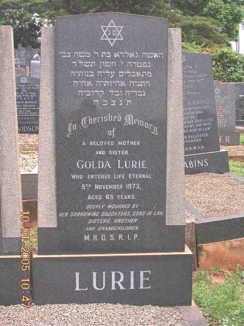 LURIE Golda -1973