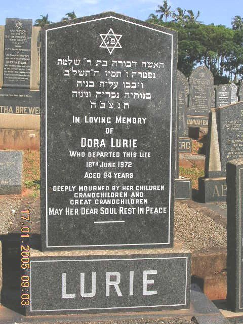 LURIE Dora -1972