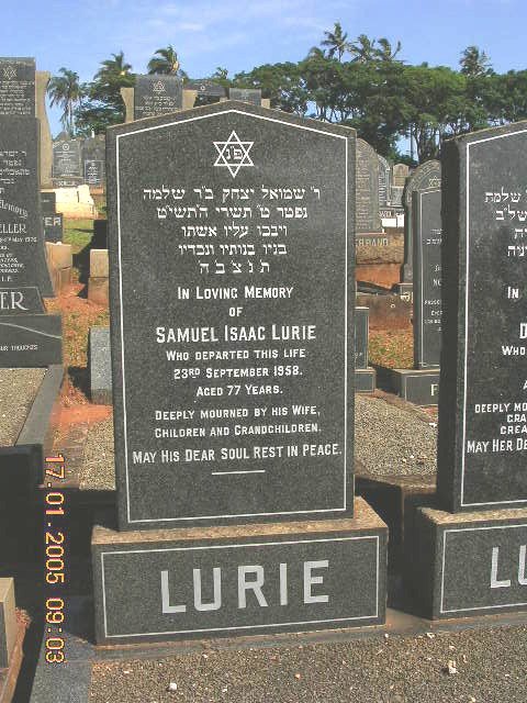 LURIE Samuel Isaac -1958