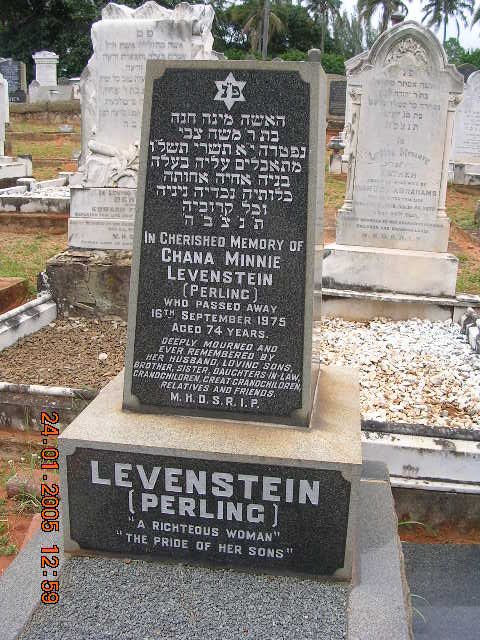 LEVENSTEIN Chana Minnie nee PERLING -1975