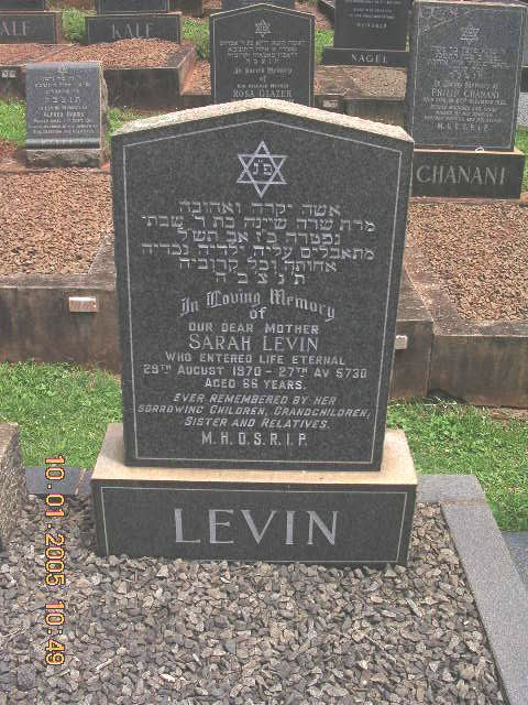 LEVIN Sarah -1970