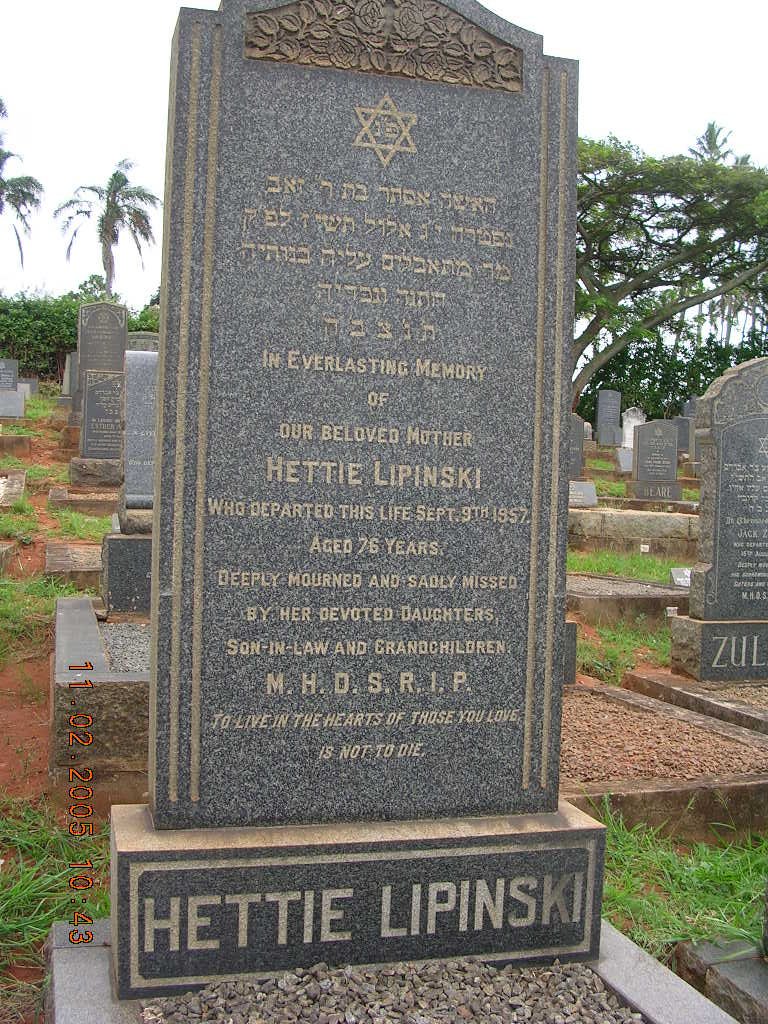 LIPINSKI Hettie -1957