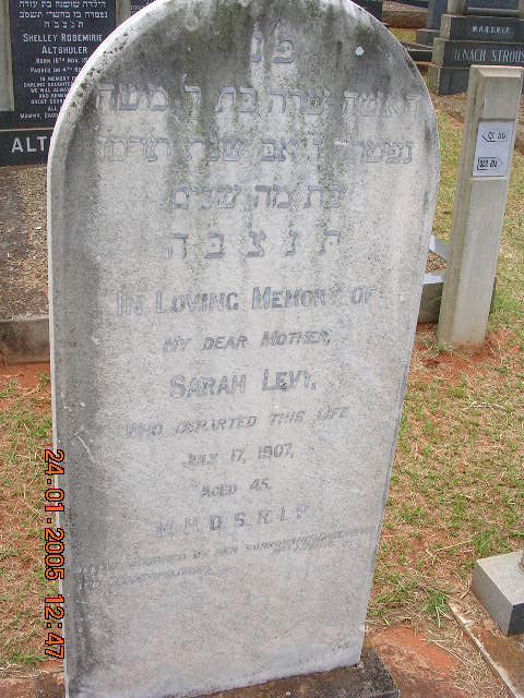 LEVY Sarah -1907