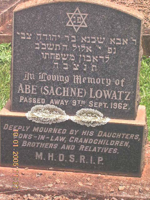 LOWATZ Abe  -1962
