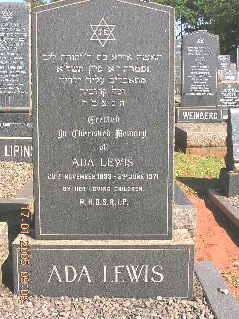 LEWIS Ada 1899-1971